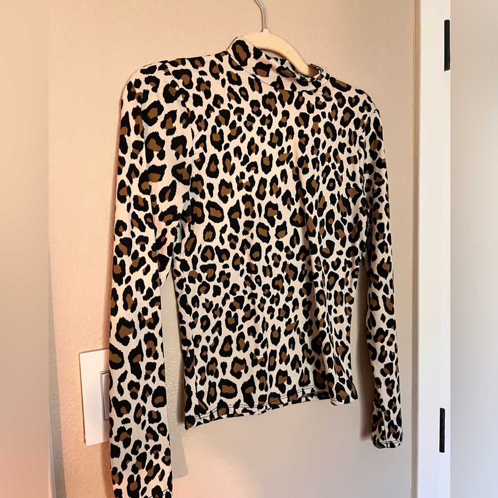 Leopard print long sleeve shirt